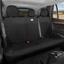 Cat MeshFlex Black Rear Seat Cover for Car Durable Canvas & Mesh Design 60/40 Split Bench Protector for Cars, Trucks & SUVs Back Seat Cover for Rear Bench Interior Car Accessory