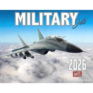 24 of 2026 Military Jets Wall Calendar 16-Month X-Large Size 14x22, Best Military Fighter Jets Calendar by The KING Company-Monster Calendars