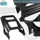Detachable Two Up Tour Trunk Mounting 09-13 2-Up Tour Trunk Mounting Rack Compatible Harley Davidson Touring Street Glide Road King Road Glide Electra Glide (2009-2013 Rack Black)