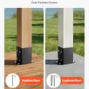 VEVOR 4x4 Post Bracket, 10PC Post Base Brackets, Inner Size 3.6"x3.6" Heavy Duty Powder-Coated Post Anchor Matte Black Wood Post Brackets for Pavilion Deck Railing Support Deck Base Plate