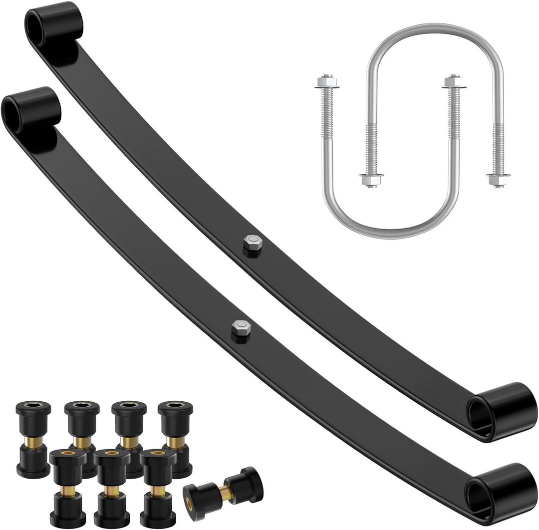 Club Car Rear Leaf Spring Kit, Golf Cart Rear Leaf Spring Kit Suitable for Club Car DS Golf Cart, OEM#: 1010974/103629001, 1015583/102506601, 1012180, 102506401 (Set of 2)
