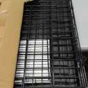 FDW Dog Crate Dog Kennel Cage with Double Door,36 inch Folding Metal Wire Dog Cage with Removable Tray&Divider Panel,Pet Crate for Medium Dogs,Black