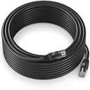 Maximm Ethernet Cable 100 ft CAT6 High Speed Internet Network LAN Cable Cord, Outdoor Waterproof (Black)
