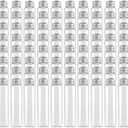 SINJEUN 16 PCS 50ml Flat Plastic Test Tubes, 28×109 mm Clear Test Tube with Screw Caps Good Seal Test Tubes Containers for Sampling, Planting and Storing Transparent
