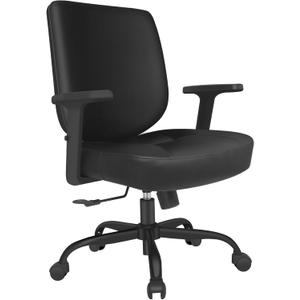 Office Chair Home Office Desk Chair with Adjustable Arms - Mid Back Computer Chairs for Adults - Swivel Task Chair Comfortable for Home Office
