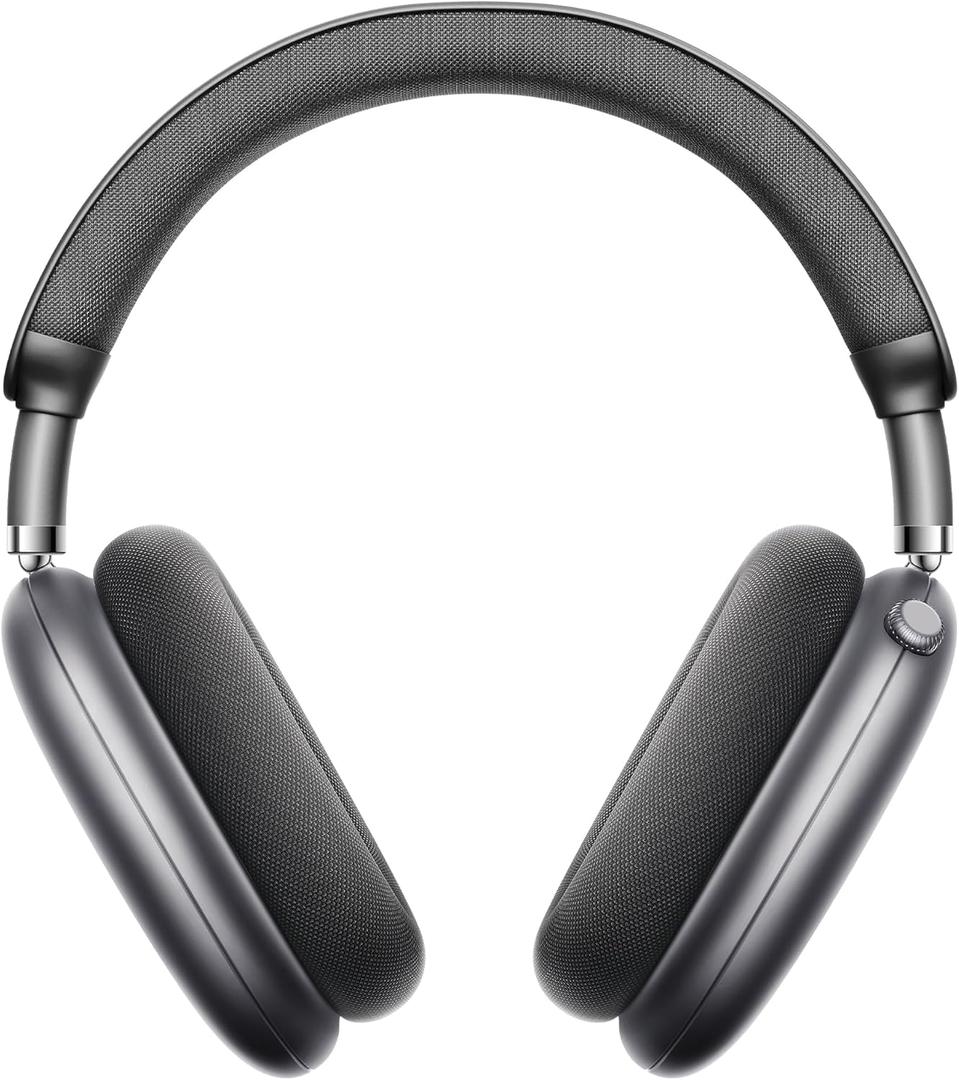 Picun F8 Pro Hybrid Active Noise Cancelling Headphones with Multiple Modes, Wireless Over-Ear Bluetooth Headphones, 140H Playtime, Customizable Sound, Head Tracking, USB-C Charge, Travel, Office, Gray