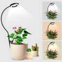 Wolezek 2 in 1 Grow Lights for Indoor Plants, 3 Colors Plant Lights for Indoor Growing with 360 Gooseneck, 48 LEDs Full Spectrum Plant Grow Lights Indoor, 6/12/16H Timer, 5 Brightness, Black 1 Pack