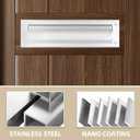Mail Slot Matte Black,13Inch Stainless Steel Mail Slot Cover for Front Door.Mailbox Door Replacement for Wall,13"3.7" (Sliver, 10Inch)