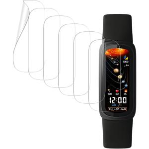 6 Pack Screen Protectors for Fitbit Inspire 3, Soft TPU Watch Screen Protector, HD Clear, Full Coverage, Scratch Resistant, Tempered Glass