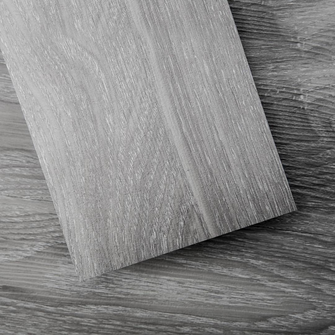 Art3d Peel and Stick Floor Tile Vinyl Wood Plank 36-Pack 54 Sq.Ft, Light Grey, Rigid Surface Hard Core Easy DIY Self-Adhesive Flooring