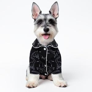 CuteBone Two-Leg Velvet Pet Pajamas Girl Dog Clothes - Soft, Cozy, and Stretchy Boy Pjs for Small, Medium Dogs and Cats Winter Sleepwear Apparel, Dinos (Medium)
