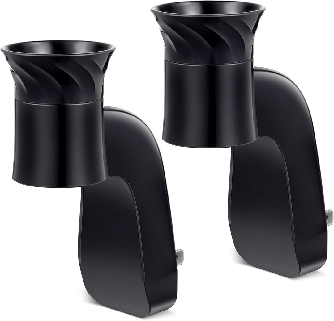 Hohean 2 Pack Wall Fragrance Plug in Compatible with Bath and Body Works WallFlower Refills, ETL Certified, Rotatable, Precise Scent Adjustable Fragrance Control Diffuser Plug for Home, Office (Black)