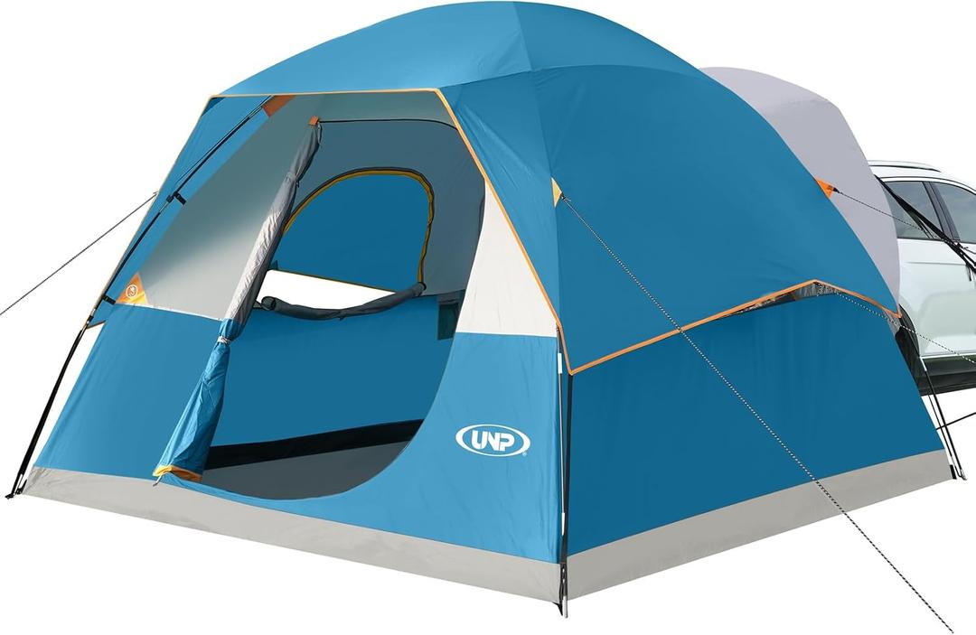 UNP SUV Dome Tent for Camping, Outdoor 6 Person Car Camping Tent, Easy Set Up SUV Tailgate Tent with Rainfly 10' x 10' Vehicle Camping Tent | for Camping, Outdoor, Car Camping Tent, Easy Set Up, SUV Tailgate Tent, with Rainfly, 10' X 10' X 84''