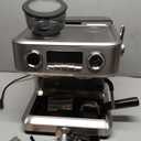 Barista Espresso Machine with Grinder & Milk Steam Frother, Commercial Espresso Maker for Cappuccino and Latte, Brushed