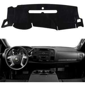 Rifoda Dash Board Cover Fit for 2007-2013 Chevy Chevrolet Silverado with Two Glove Boxes, GMC Sierra 1500 2500 3500 Dashboard Cover Mat Non-Slip Pad Carpet Sunshield Protector