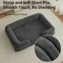 Cat Bed for Indoor Cats，Washable Dog Couch Bed for Small Dogs up to 20lbs, Rectangle Puppy Bed 22.4x17.7x4.7inches(Gray)