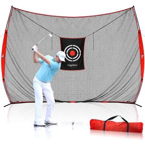 Golf Hitting Practice Nets for Backyard Driving Heavy Duty Men Real Indoor Golf Balls Hitting Pitching Driving Nets for Indoor Outdoor Garage Use Golfing Swing Training Impact Cages with Frame and Net
