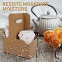 Bodaon 2 Cup Drink Carrier with Handle, 15 Pcs Cardboard Cup Holders, Disposable Drink Carriers for Delivery, Kraft Paper Coffee Cup Holder to Go, Take Out Cup Carriers for Hot/Cold Drinks