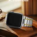 Fullmosa Bands Compatible with Apple Watch Band 41mm 40mm 38mm 46mm 49mm 45mm 44mm 42mm, Stainless Steel iWatch Band with Case for Apple Watch Series 11 10 9 8 7 6 5 4 3 2 1 SE3/2/1 Ultra3/2/1, 38mm 40mm 41mm, Silver and Gold