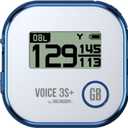GOLFBUDDY Voice 3S+ Talking Golf GPS Rangefinder | Clip-On Hat GPS with Slope On/Off | Audio Distance to Front/Center/Back | 40,000 Courses | 18-Hour Battery | No Subscription Fees (Blue)