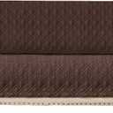Ameritex Loveseat Cover Water-Resistant Quilted Furniture Protector with Back Nonslip Paws Slipcover for Dogs, Kids, Pets Loveseat Slipcover Stay in Place for Leather (54", Chocolate)