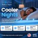 Dormeo SnowTek 2" Cooling Gel-Infused Memory Foam Mattress Topper for Hot Sleeper Solutions, Breathable with Plush Support for Back and Hip Discomfort, and Better Sleep, Made in USA, Twin 75x38x2 in