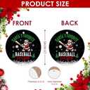 5 x 2025 Christmas Ornament - Santa's Favorite Baseball Player Ceramic Ornament, Tree Decor Gifts for Baseball Player, Gift-Ready Keepsake for Baseball Enthusiasts, Family, Friends