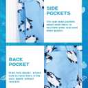 SURF CUZ Boys Swim Trunks Toddler Swim Shorts UPF 50+ Bathing Suit for Boy Swimsuit Quick Dry Mesh Beach Boardshorts Swimwear (8 Years, Blue Penguin)