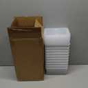 Citylife 1.3 QT 10 Pack Small Storage Bins Plastic Storage Container Stackable Box with Lids for Organizing, Clear White