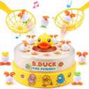 B.Duck Bounce Catch Game,Board Games,Fun Bounce & Catch Duck Toy, Interactive Family Game for 3-7 Year Olds, Party Game for Toddlers & Kids (Yellow)
