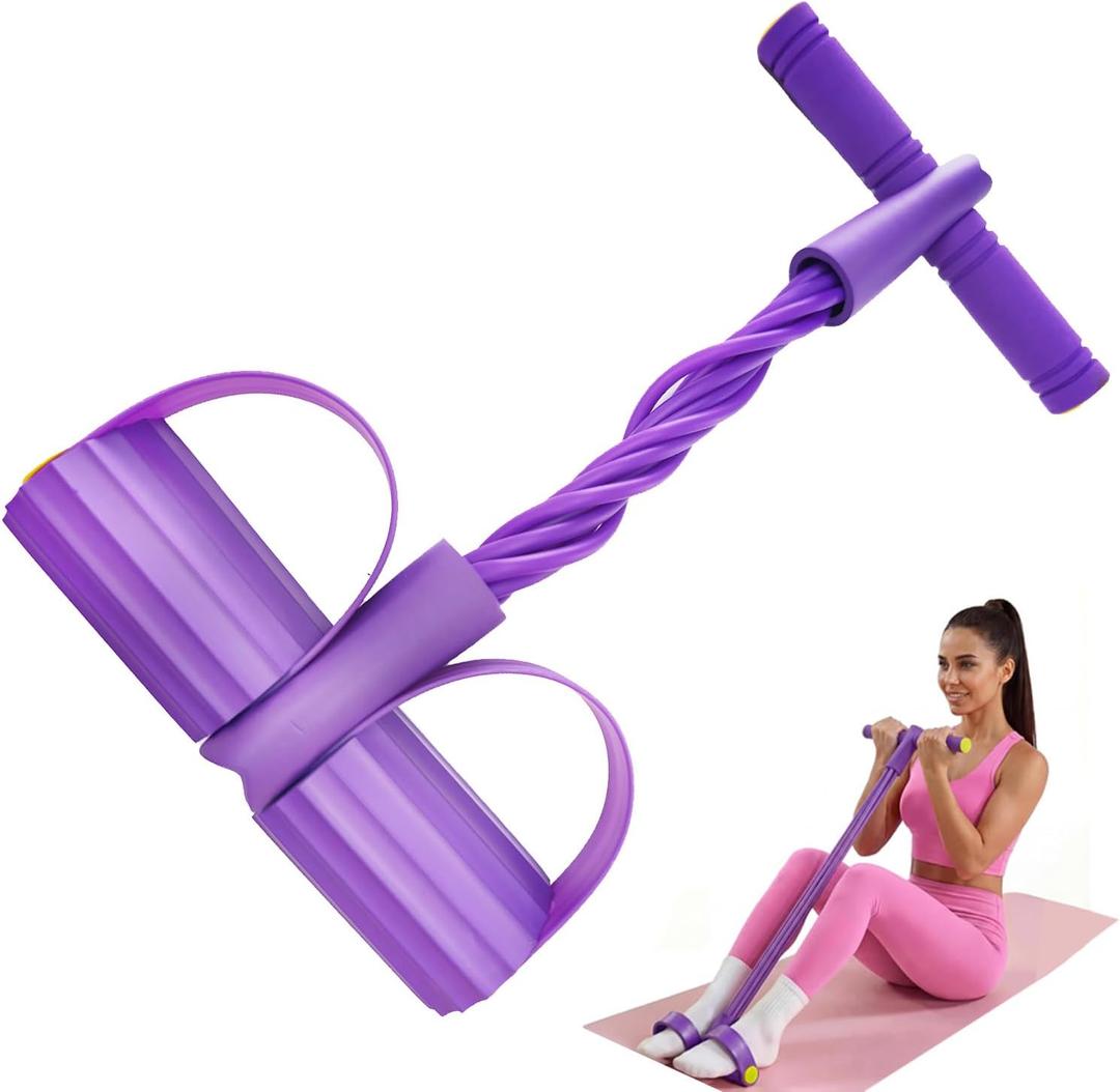 2 x 8 Tube Resistance Band with Handles,Multifunction Fitness Equipment,Durable TPE Tension Rope for Full-Body Workout, Abdomen,Waist,Arm,Leg