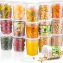 32 oz Deli Containers with Lids [24 Set]  Made in USA, BPA-Free Plastic Food Containers, Freezer & Microwave Safe, Stackable Meal Prep & Soup Storage Containers, Ideal for Takeout & Kitchen Use