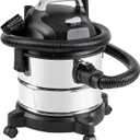 Amazon Basics Wet Dry Vacuum Cleaner, 4 gallon Shop, 3 HP Stainless Steel, Grey/Black