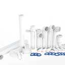 Kitchen Sink Drain Kit,1-1/2" Sink Drain Plumbing Kit - Universal P-Trap Replacement for Kitchen & Bathroom Sinks with Pipe Repair Accessories