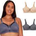 PLAYTEX womens 18 Hour Silky Soft Smoothing Wireless Bra, Full-coverage T-shirt Bra, Single Or 2-pack (40C)