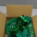 48 Pcs St. Patricks Day Accessories, Green Plastic Clover Shutter Glasses Frames Shamrock Headbands Green Beads Necklaces For Women Irish St. Patricks Party Decor