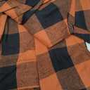 EVALESS Color Block Plaid Shacket Jacket Womens Fall Clothes Fashion Outfits (Medium, Brown)