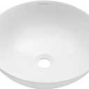 Classe 16" Ceramic Sink in Shiny White, 15x15x5 inches