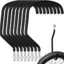 Shimeyao 8 Pcs Machine Thread Bicycle Storage Hook with Nut Heavy Duty Bike Hooks M10 x 1.5 Machine Threading Hook Rubber Coated Bicycle Hanger for Hanging Large Mountain Bike Tire (4.92 Inch,Black)