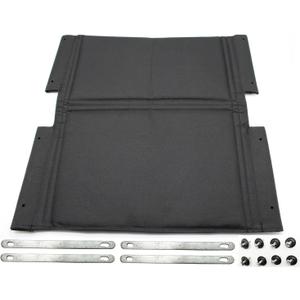 Transport Chair Back Cushion,Transport Chair Wheelchair Back Replacement Parts, Nylon Back Upholstery, 17 inches,Compatible: TR37E-SV,ATC17, etc.with core Iron and Hardware.STDS2349BLK.(1Ea,Black)