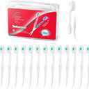Mini Brushes-Disposable Toothbrushes with Toothpaste Portable for Work Travel Camping Hiking 20pcs (Peppermint, 20)