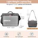 Laptop Messenger Bag for Men, 17-inch Water-resistant Canvas Laptop Shoulder Business Briefcase Bag