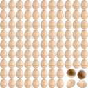Crtiin 200 Pieces DIY Paper Mache Easter Eggs Bulk 2.95 Inches Eggs Easter Craft Supplies for Easter DIY Craft Ornaments Brown