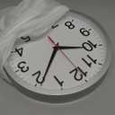 12 Inch Wall Clock Modern Battery Operated Silent Non Ticking Analog Clock Decorative for Bedroom Kitchen Bathroom Office Home Living Room (Silver)
