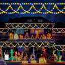 40FT 380 LED Christmas Icicle Lights, Outdoor Indoor Waterproof, END to END Connect, Multicolor String Lights for Christmas Decorationsm Multicolor 