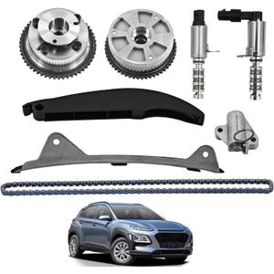 24350-2E700 24321-2E010 Timing Chain Kit w/VVT Sprockets &Control Valve Fits for Hyundai Elantra 17-20, Veloster 19-21, Kona 18-21; Fits for Kia Forte 17-22, Forte5 2017-2018 2.0L Only