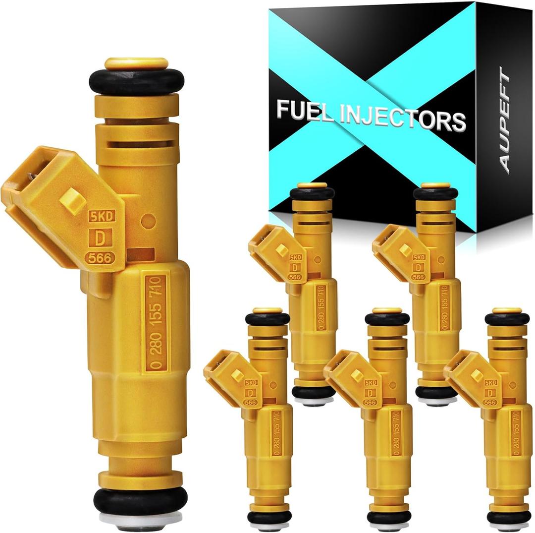 High Performance Fuel Injectors Fits For For:-Jeep Cherokee 1989-1998 Grand Cherokee 1993-1998 Wrangler 1991-1998 Comanche 1987-1992 4.0L Upgrade Replace OE# 0280155710, 0280155700 (6pcs)