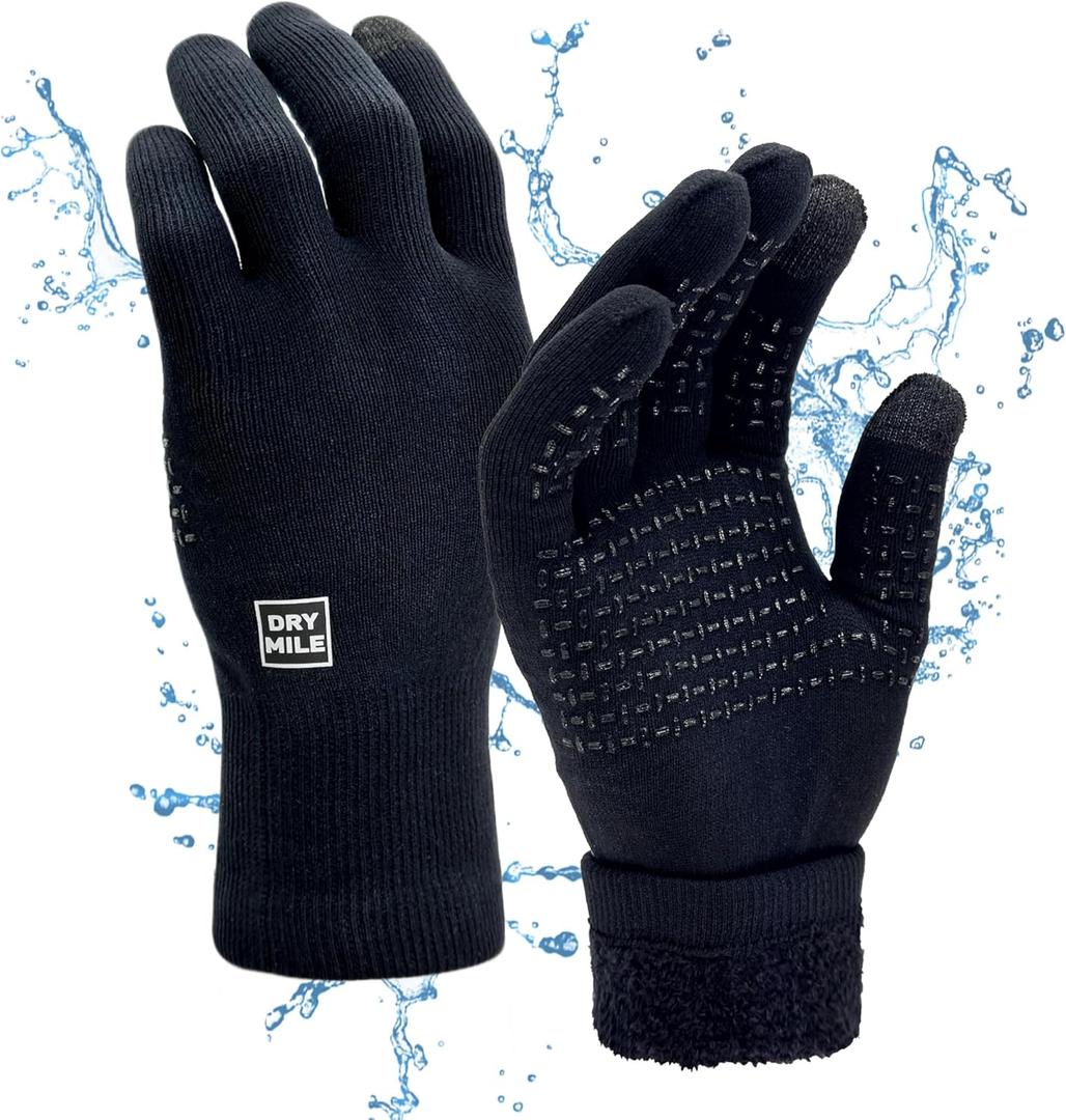 DRYMILE Alpine Waterproof Dexterity Gloves  Thermal Fleece Gloves for Men & Women  Touchscreen & Non-Slip Grip  Hiking, Skiing, Cycling, Fishing & Hunting. (Medium)