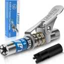 Grease Gun Coupler, 0.53" Strong Locking & Quick Release Grease Gun Tips,12000 PSI No Leakage Grease Couplers, Compatible with All Grease Guns 1/8" NPT Grease Gun Fitting