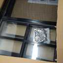 Shed Windows 2 Pack, Chicken Coop Windows 18" x 23" with Tempered Glass and Fiberglass Screen, Flush Mounted Small Window for Shed, Barns, Playhouse, Household, Garage (Black)